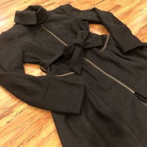 Black wool pea coat